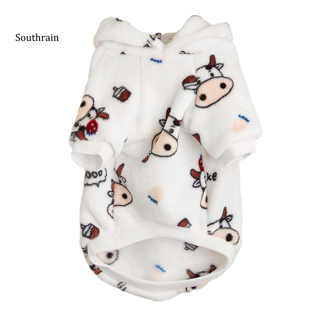 Áo Hoodie Bằng Polyester Thân Thiện Với Da In Họa Tiết Hoạt Hình Chống Phai 2 Ống Cho Thú Cưng