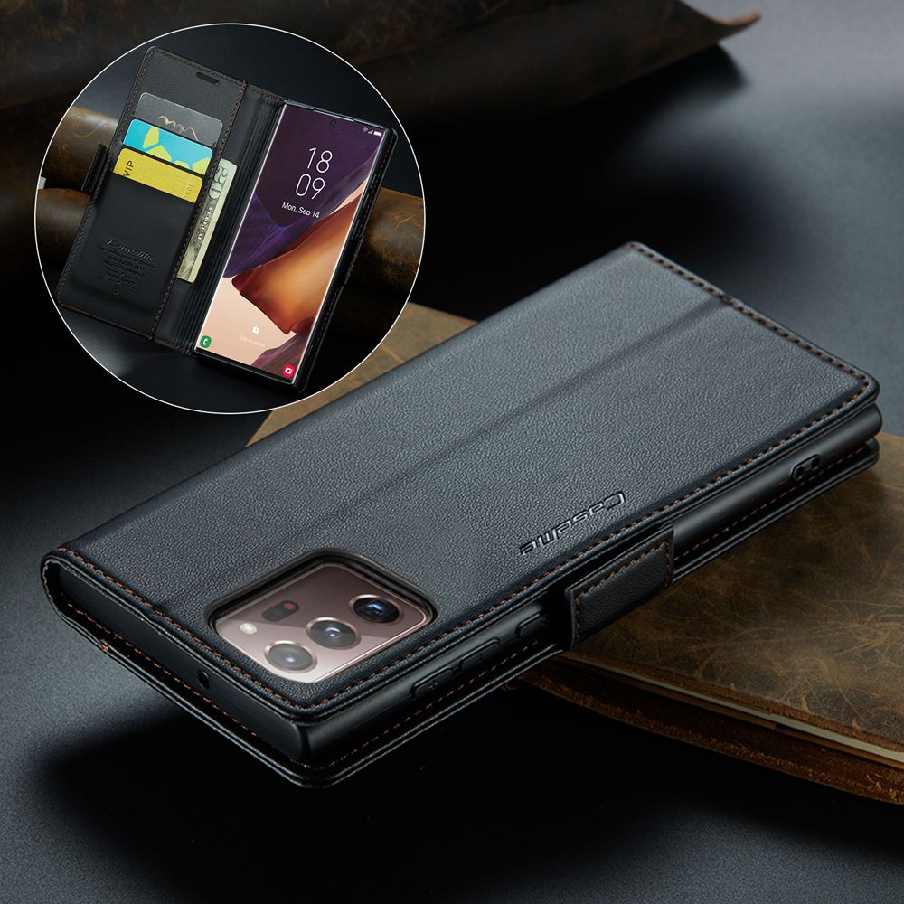 Bao Da Điện Thoại PU Nắp Lật Chống Sốc Kèm Ngăn Đựng Thẻ Khóa Nam Châm Cho Samsung Galaxy Note 20 Ultra 4G / 5G