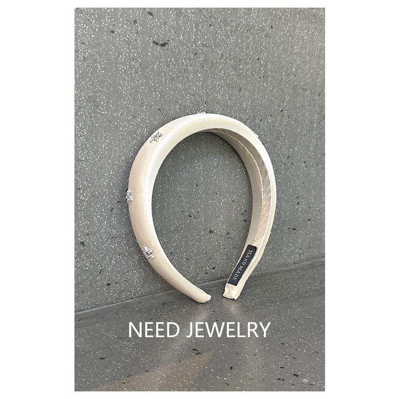 Băng Đô Cài Tóc Satin Dày Đính Đá Hình Ngôi Sao Năm Cánh Thời Trang Nhật Hàn