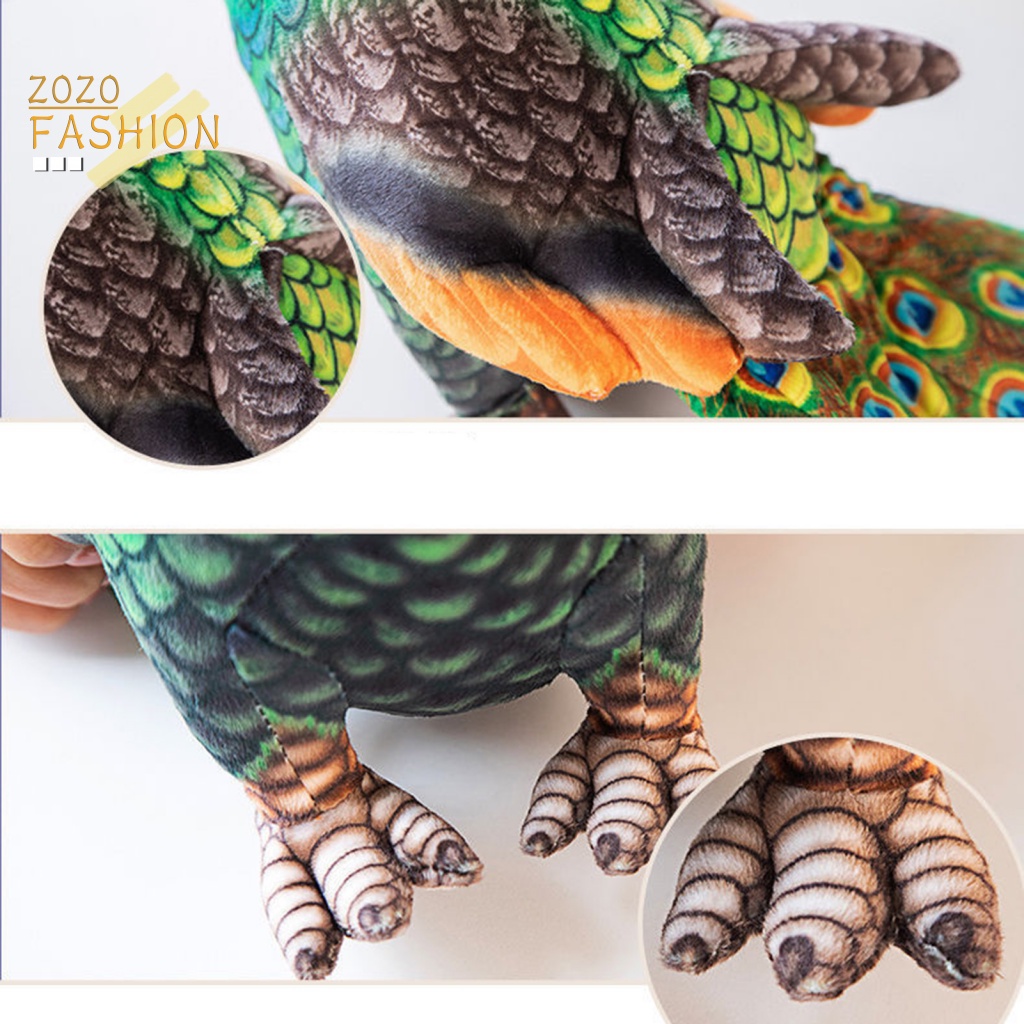 Chim Công Nhồi Bông Đồ Chơi Đàn Hồi Tốt Dành Cho Bé