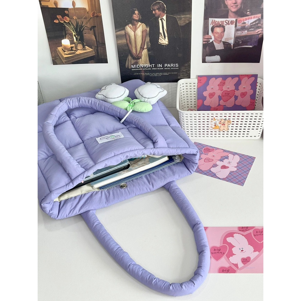 Túi Tote Đeo Vai Sức Chứa Lớn Dễ Thương Cho Nữ