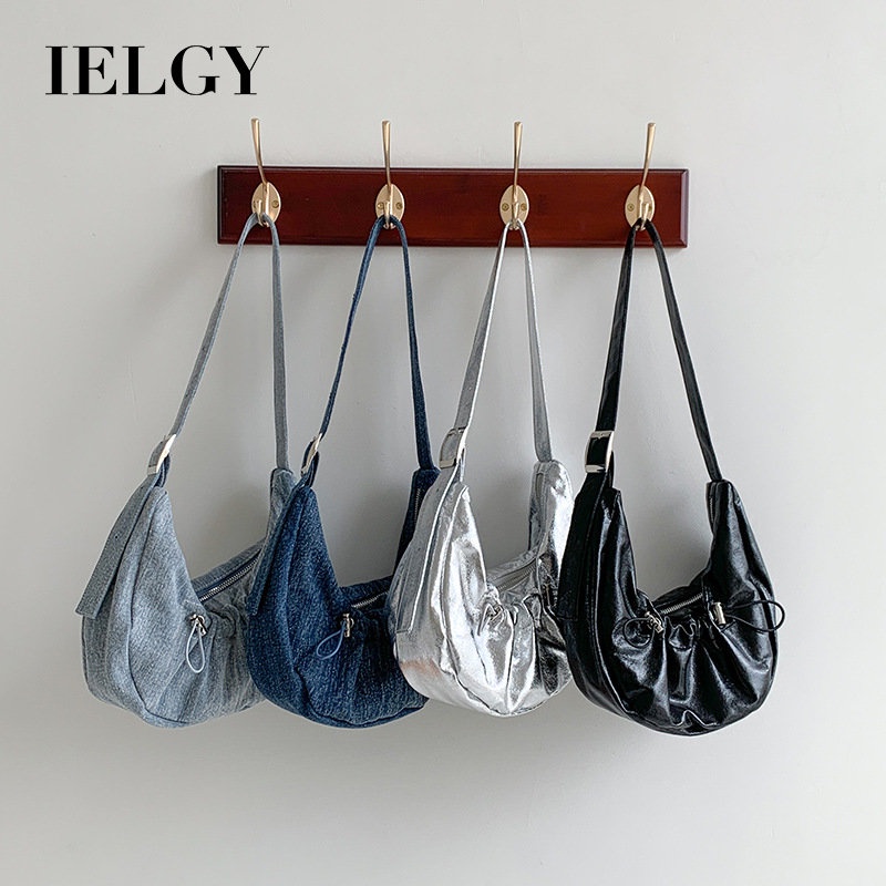 Túi Đeo Vai Dây Rút Chất Liệu Denim Cao Cấp Thời Trang Cho Nữ