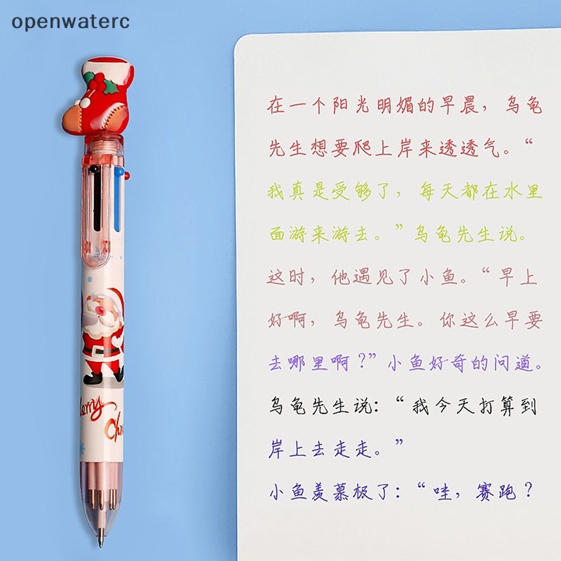 Bút Bi 6 Màu Họa Tiết Giáng Sinh Xinh Xắn