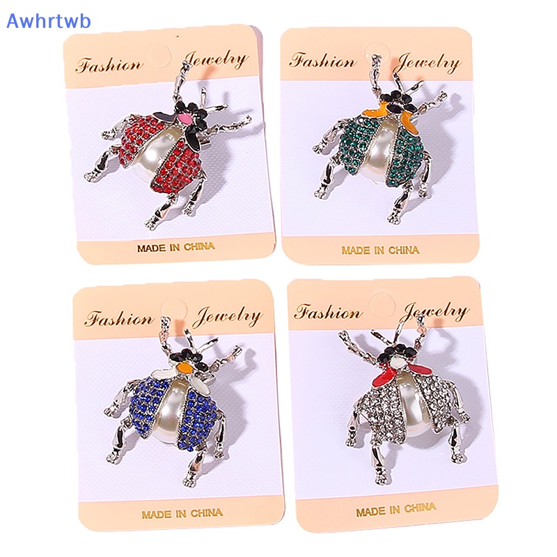 Ghim Cài Áo Hình Bọ Cánh Cứng Đính Đá Phong Cách Vintage Thời Trang Cho Nữ Mới