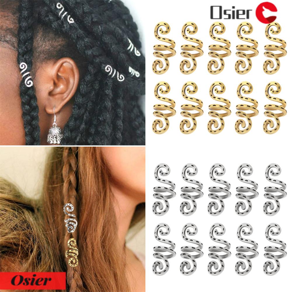 OSIER1 Chuỗi Hạt Bện Tóc Dạng Xoắn Ốc Unisex