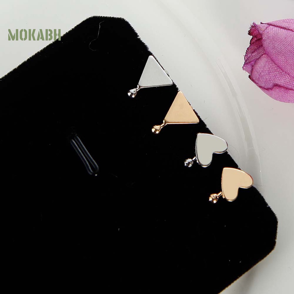 Bông Tai Kẹp Hình Ngôi Sao / Trái Tim / Mặt Trăng / Tam Giác Bằng Hợp Kim Tinh Tế Thời