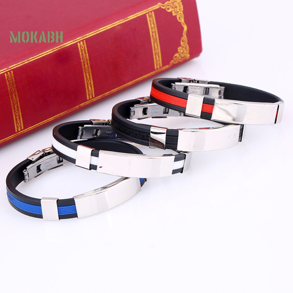 Vòng Đeo Tay Silicone Có Thể Điều Chỉnh Kích Thước Thời Trang Dành Cho Nam Giới