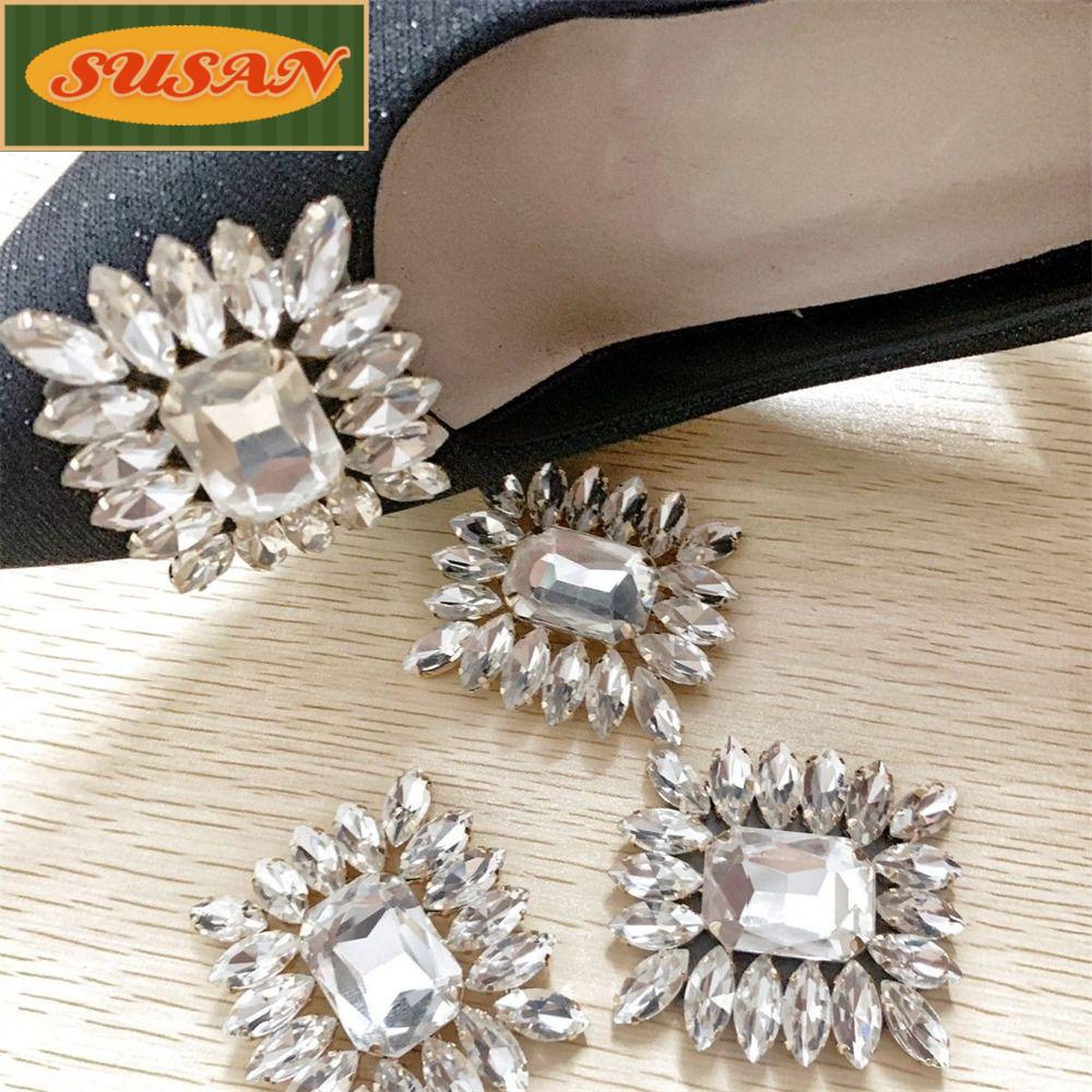 Kẹp Kim Loại Đính Hạt Charm Hình Giày