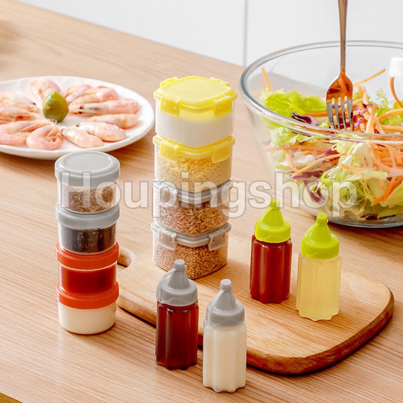 Set 4 Hũ Đựng Gia Vị Mini Dạng Bóp Dễ Thương Cho Bé