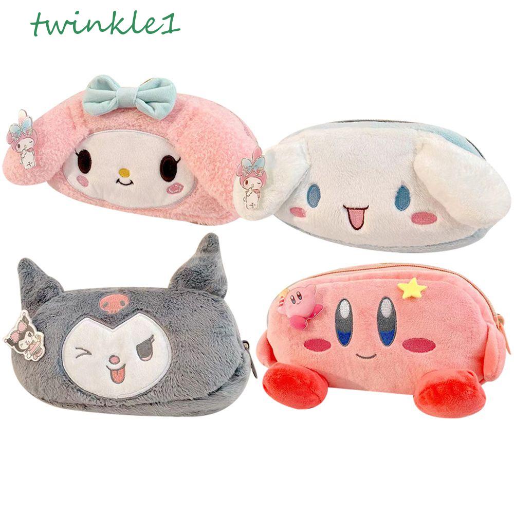 1 Hộp Đựng Bút Đa Năng Họa Tiết Hoạt Hình Kuromi Melody Nhồi Bông Lấp Lánh