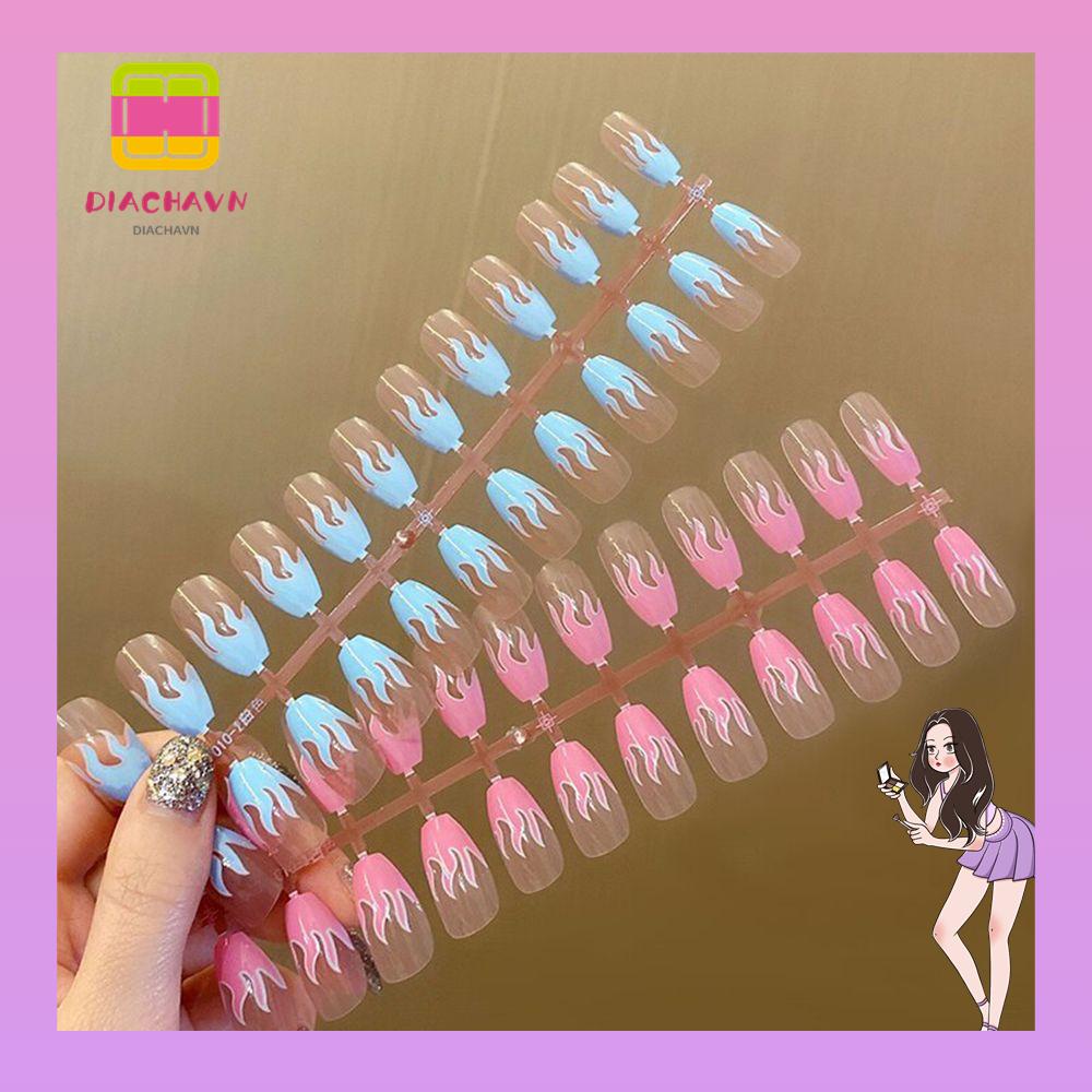 Set 24 Móng Tay Giả Bằng Acrylic DIY Ốp