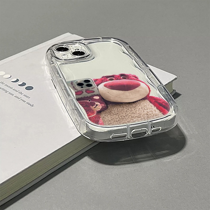 Ốp Điện Thoại Silicone Mềm Trong Suốt Chống Sốc In Hình Gấu Cho IPhone 14 13 12 11 Pro Max XS X XR 8 + 7 Plus