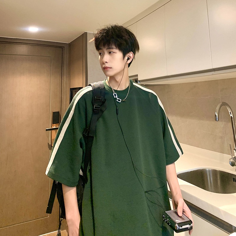 TOTOK Áo phông áo thun unisex Ngắn Tay Cổ Chữ V In Chữ Phong Cách hip hop JUN0116