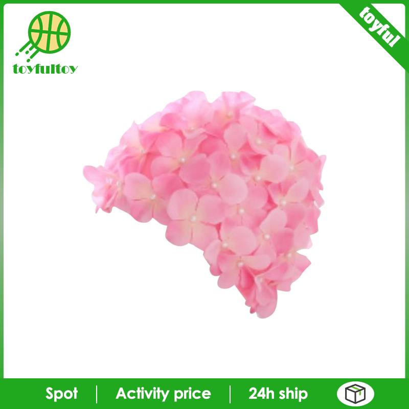 [Toyfulcabin] Mũ Bơi Đính Hoa Thời Trang Thích Hợp Làm Quà Tặng Kỳ Nghỉ