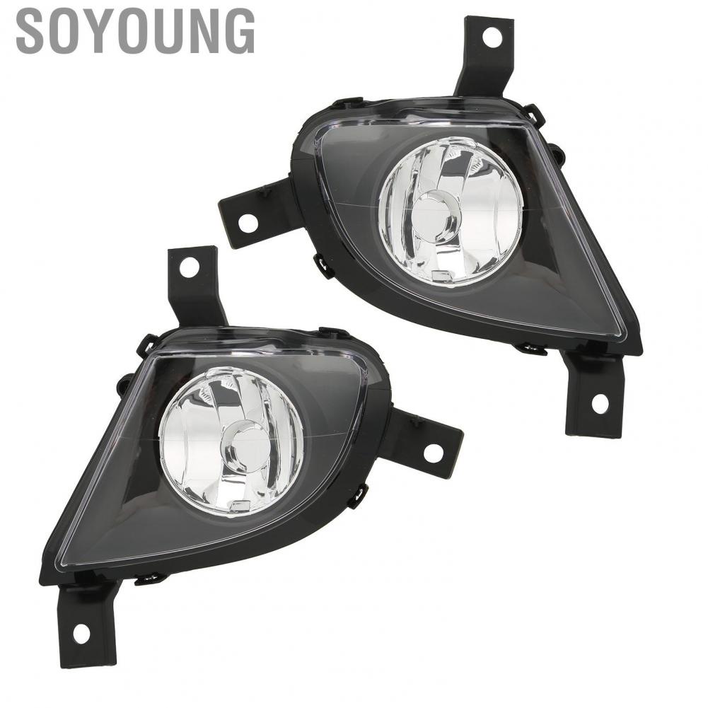 Soyoung Fog Light Assembly  ABS Housing 63177199894 Shockproof Direct Replacement for 3 Series E90 E91 328i 335i 2009-2011