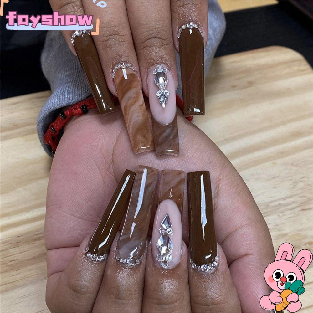 Hộp 24 Móng Tay Giả Lấp Lánh Chất Lượng Cao