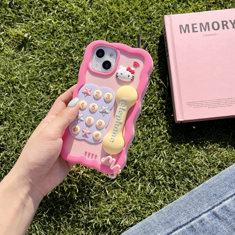 Ốp Điện Thoại Màu Hồng 3D Cho iPhone 11 12 12Pro 12promax 14Pro 13 casing 13Pro 13promax 14 14promax iPhone13