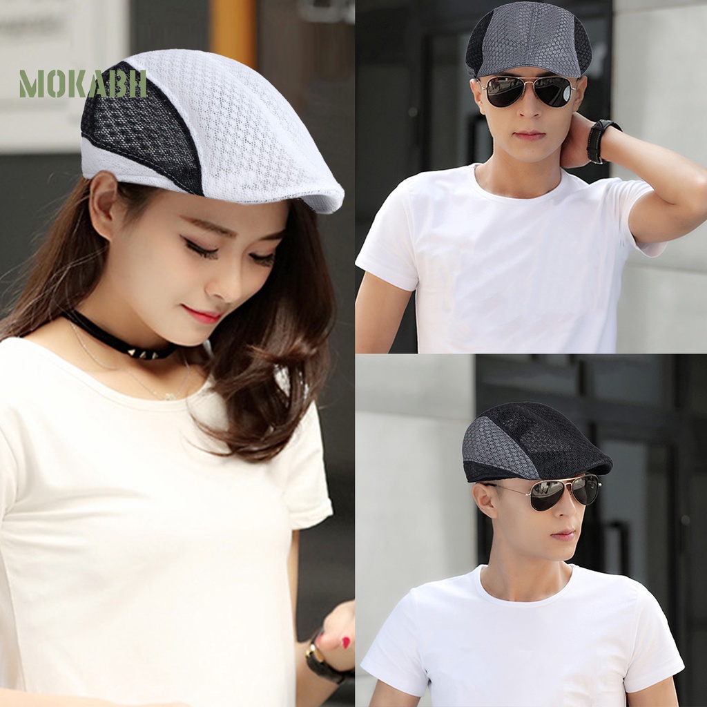 [Mok] Mũ Nồi Chống Nắng Mềm Mỏng Thoáng Khí Màu Tương Phản Có Thể Giặt Được Cho Nam Giới