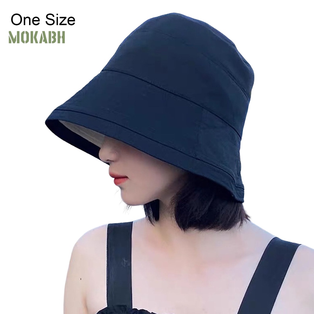 Nón Tai Bèo Hai Lớp Chống Tia UV Chống Thấm Nước Màu Sắc Đơn Giản Dành Cho Nữ
