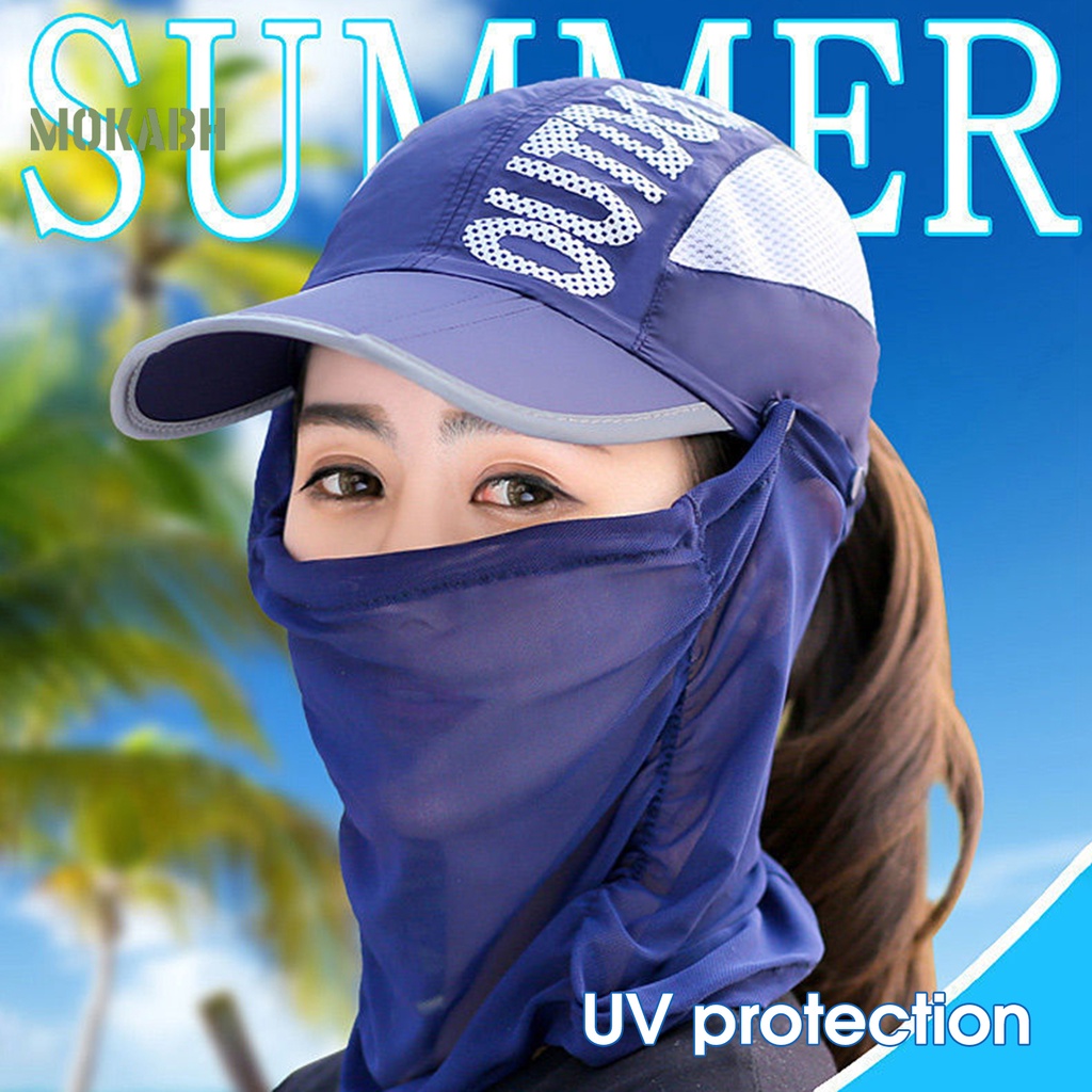 2 Mũ Lưỡi Trai Có Màng Che Mặt Chống Tia UV Có Thể Gấp Lại Dành Cho Nam Nữ