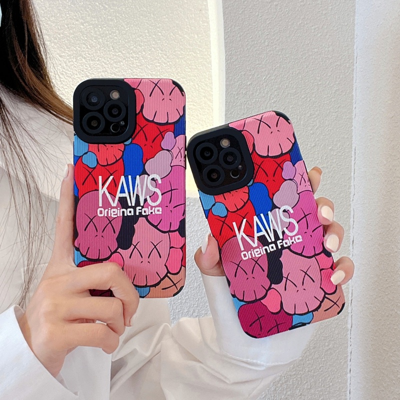 Ốp Điện Thoại TPU Mềm Chống Trượt Chống Sốc In Hình KAWS Cho iPhone 14 Pro Max 13 12 11 Pro X XS XR 7 8 Plus SE Sự Bảo Vệ