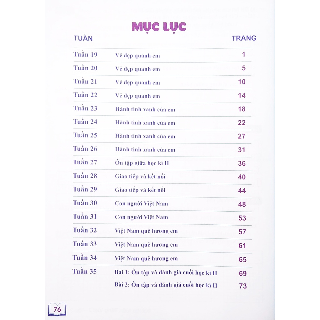 Sách Bài Tập Tuần Tiếng Việt 2 - Tập 2