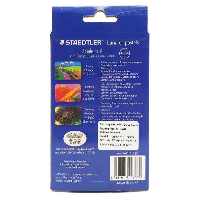 Hộp 12 Màu Sáp Dầu Luna - Staedtler 2410 LC12
