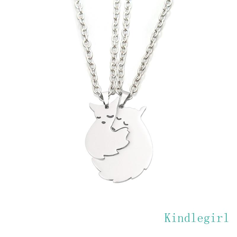 Vòng cổ Mặt Hình 2 Chú Sói Và Cáo Thân Thiện Với Môi Trường