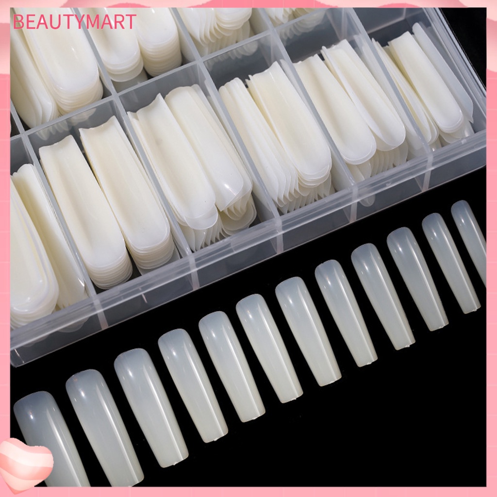 Hộp 240 Móng Tay Nối Dài Nhẹ Nhàng Chống Gãy Toàn Diện Kiểu Pháp Có Thể Tái Sử Dụng