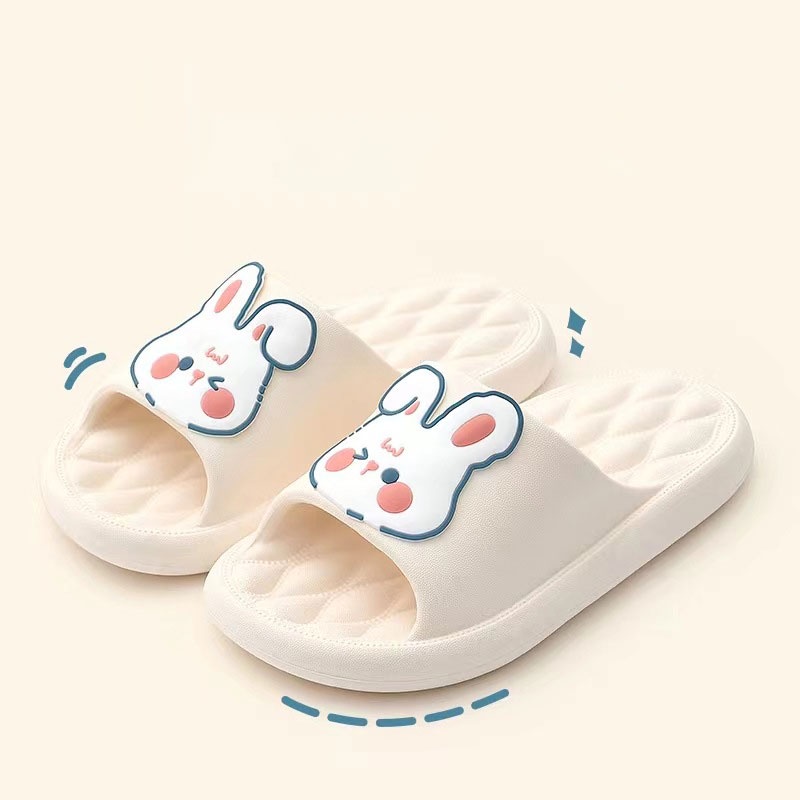 Shizhibao Dép Đi Trong Nhà Đế Bằng Họa Tiết Hoạt Hình Dễ Thương Dành Cho Gia Đình