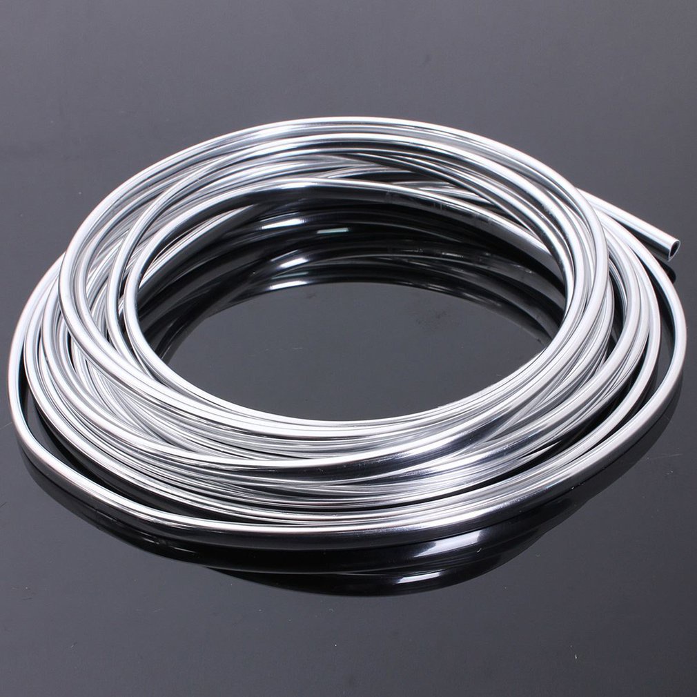 New 6M Chrome Moulding Trim Strip Car Door Edge Scratch Guard Protector Cover Roll [Q/12]