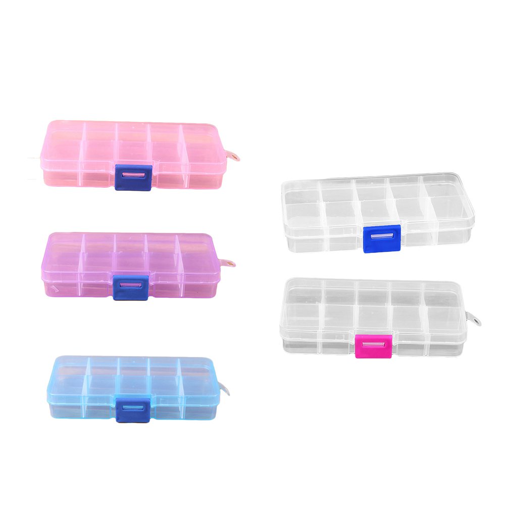 =Christmas=10 Grids Plastic Storage Box for Small Component Jewelry Tool Box