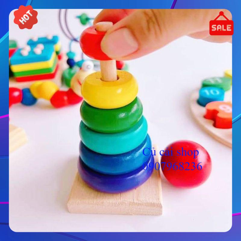 COMBO 6 MÓN - Đồ Chơi Gỗ Phát Triển Trí Tuệ Cho Bé.