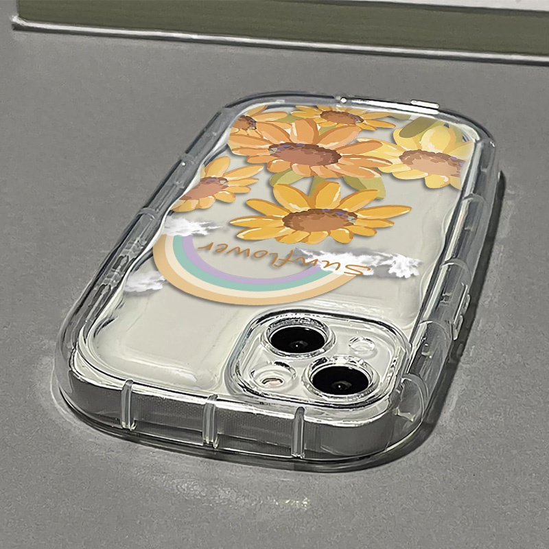 Ốp Điện Thoại Silicon TPU Mềm Trong Suốt Hình Hoa Cho IPhone 11 12 13 14 Pro Max XR X 7 8 Plus XS Max SE 2020