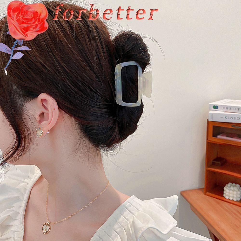 Kẹp Tóc Càng Cua Họa Tiết Da Báo Hình Vuông Rỗng Cho Nữ