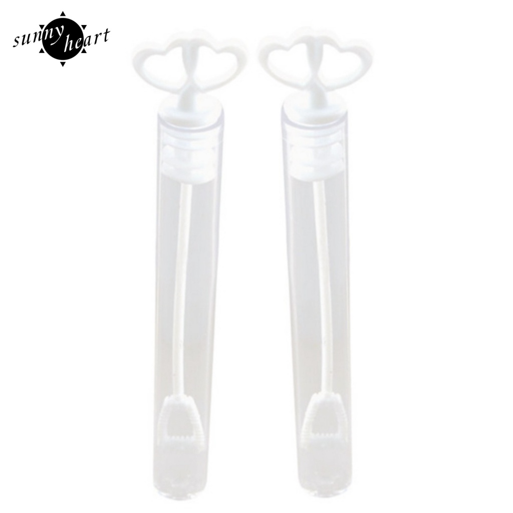 Set 12 Ống Thổi Bong Bóng Xà Phòng Rỗng Hình Trái Tim Trang Trí Tiệc Cưới
