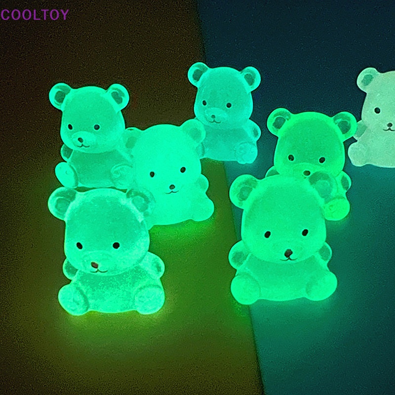 Cooltoy Set 2 Đồ trang trí Gấu Mini Dạ Quang Trang Trí Tiểu Cảnh / Nhà Búp Bê