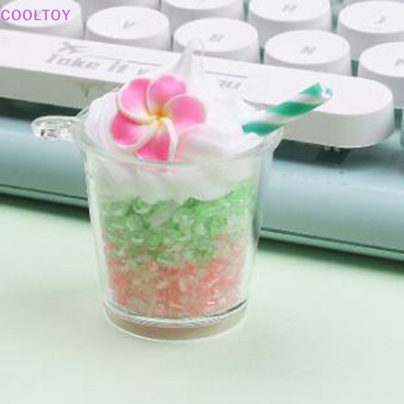 Cooltoy Móc Khóa Cốc Tròn Màu Trơn Phát Sáng Hình Hoa Đào Hoạt Hình DIY