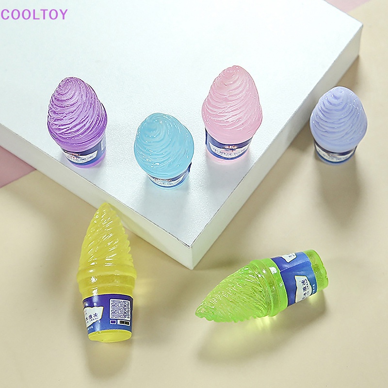 Cooltoy Set 5 Mô Hình Kem Hoạt Hình Mini Bằng Nhựa Resin Dạ Quang Trang Trí Món Tráng Miệng