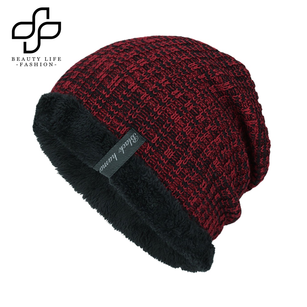 Mũ Len Dày Dặn Giữ Ấm Mùa Đông Phong Cách Hip Hop Thời Trang Cho Nam
