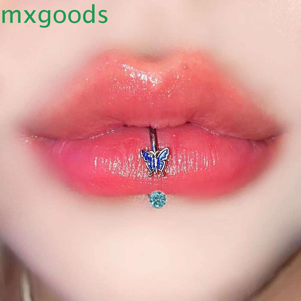 Mxgoods Son Môi Dạng Nụ Hình Bướm Cá Tính Hợp Thời Trang Làm Quà Tặng Cho Bạn Gái / Người Nhện|Nhẫn Hình Đôi Môi Phong Cách Hàn Quốc