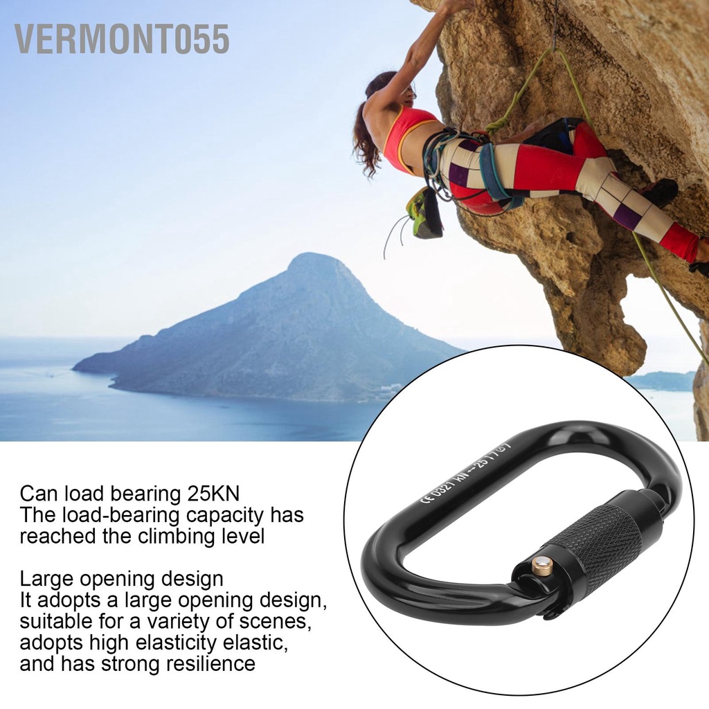 Vermont055 Leo núi ngoài trời Loại O Khóa tự động Bảo vệ an toàn mở rộng 25KN Carabiner