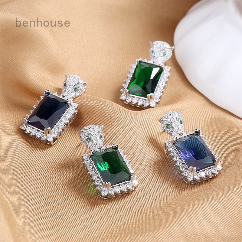 Bông Tai Đính Kim Cương Pha Lê Toàn Diện Thời Trang Cho Nữ