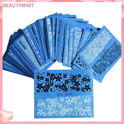 Bộ 48 Miếng Dán Móng Tay Chuyển Nước DIY Phong Cách Ngẫu Nhiên