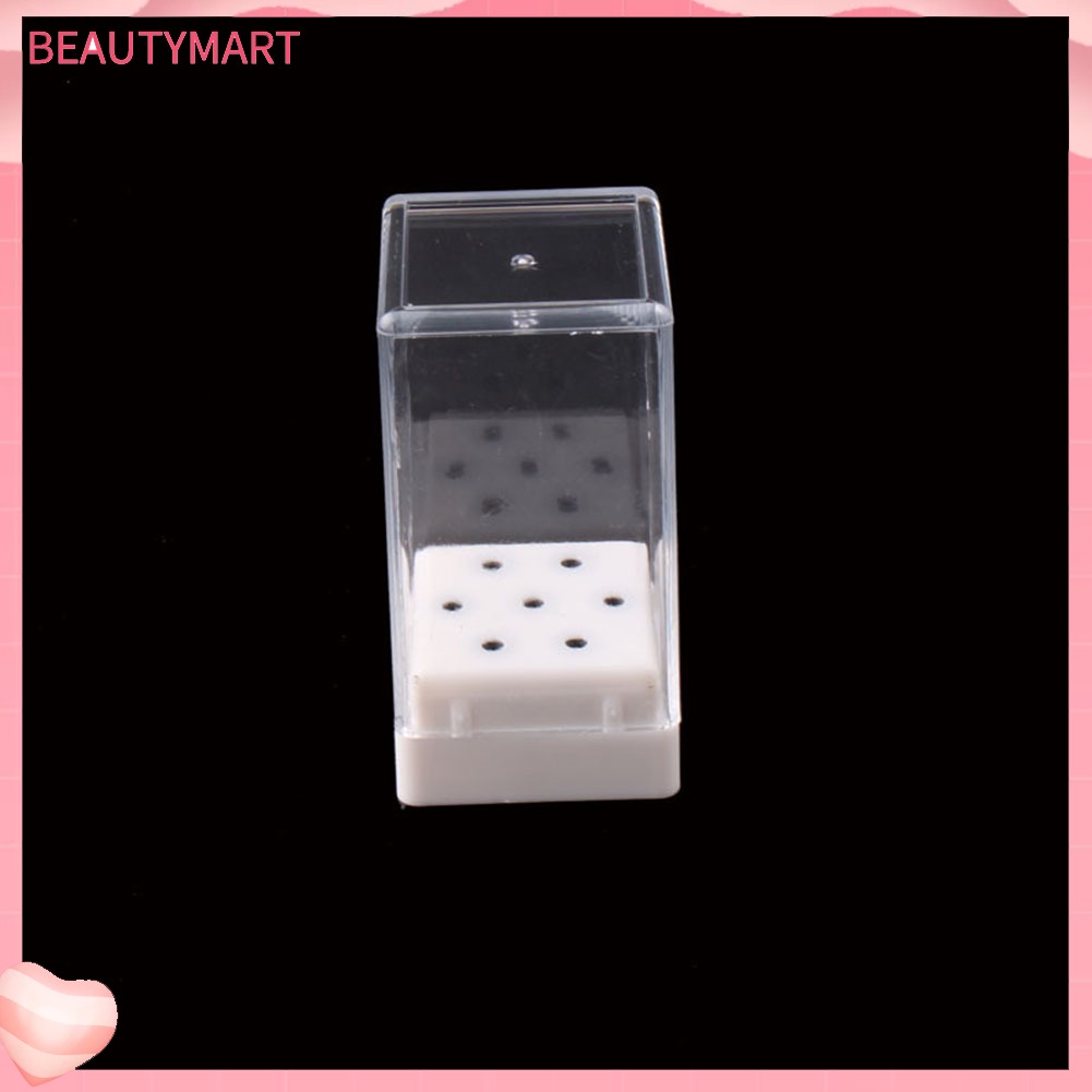 Giá Đỡ Đầu Mài Móng Tay 7 Lỗ Trong Suốt Tiện Lợi