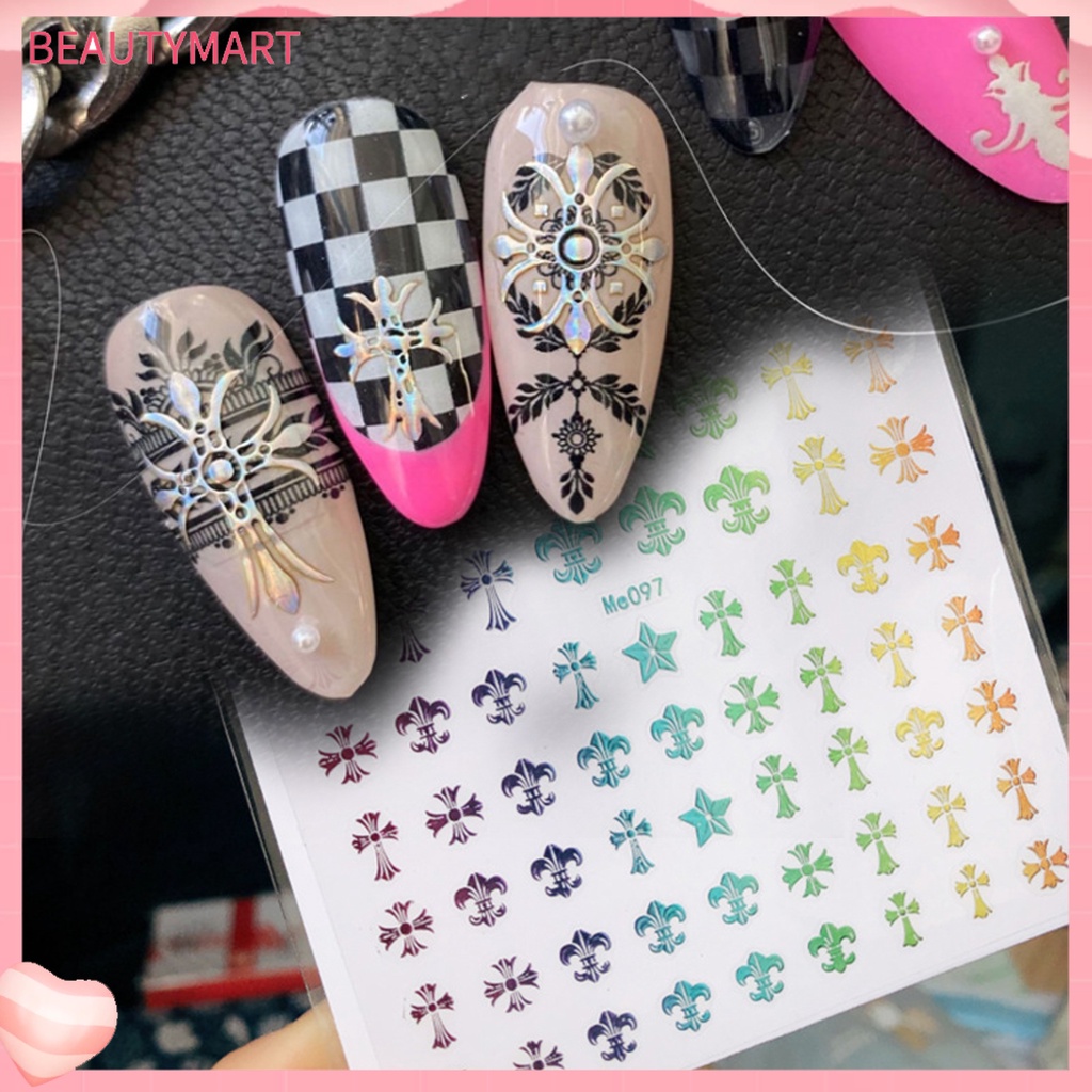 Miếng Dán Trang Trí Móng Tay Hình Chữ Thập DIY