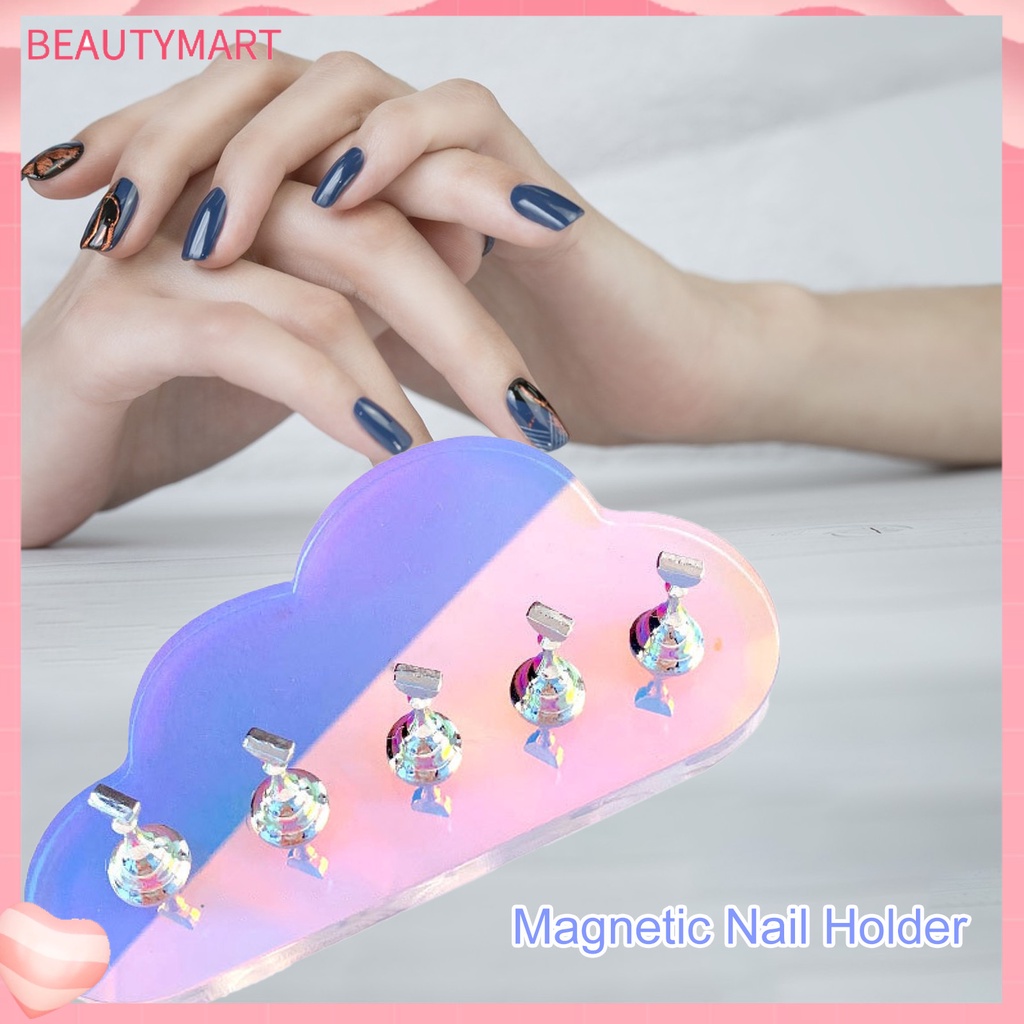 1 Bộ Giá Đỡ Trưng Bày Móng Tay Giả Lấp Lánh Có Thể Tháo Rời