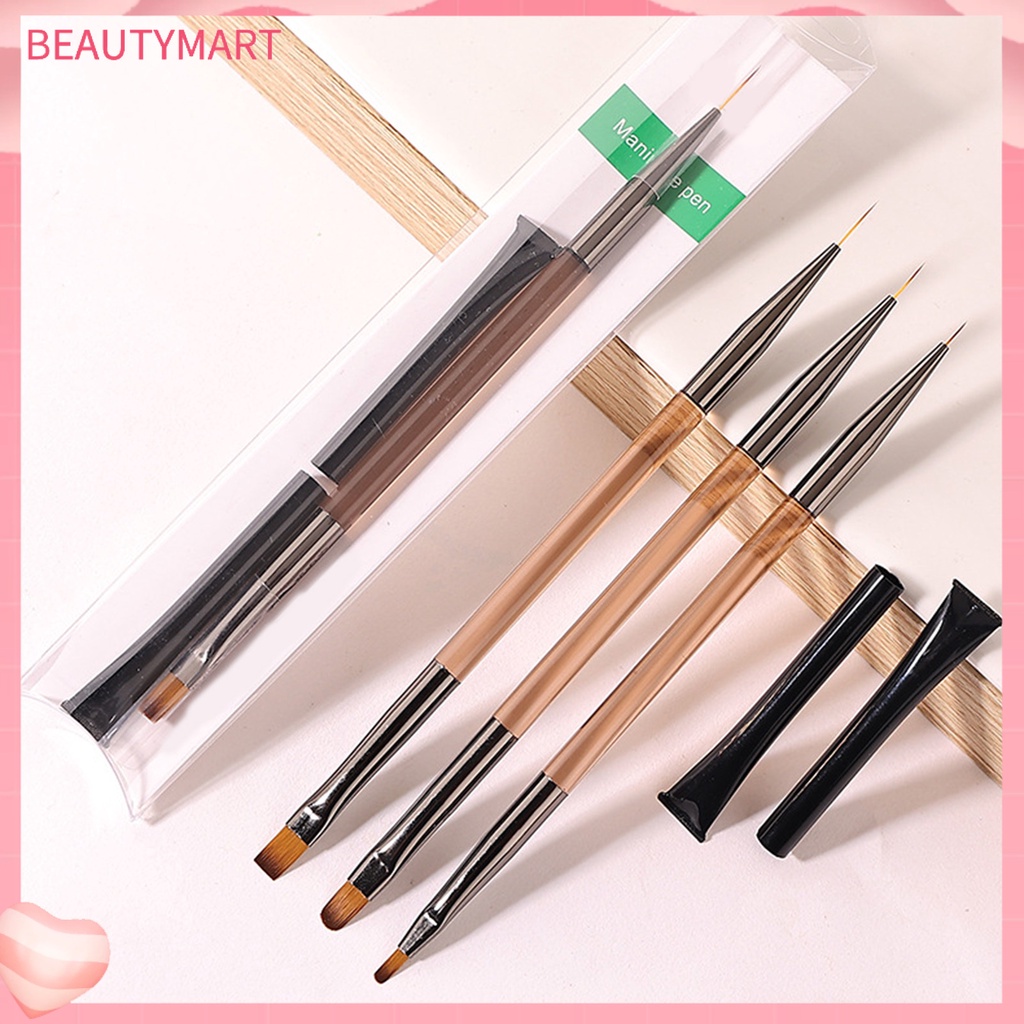 Bút Vẽ Móng Nghệ Thuật Hai Đầu Lông Mềm Không Phai Màu Với Vỏ Bút Chấm Bi