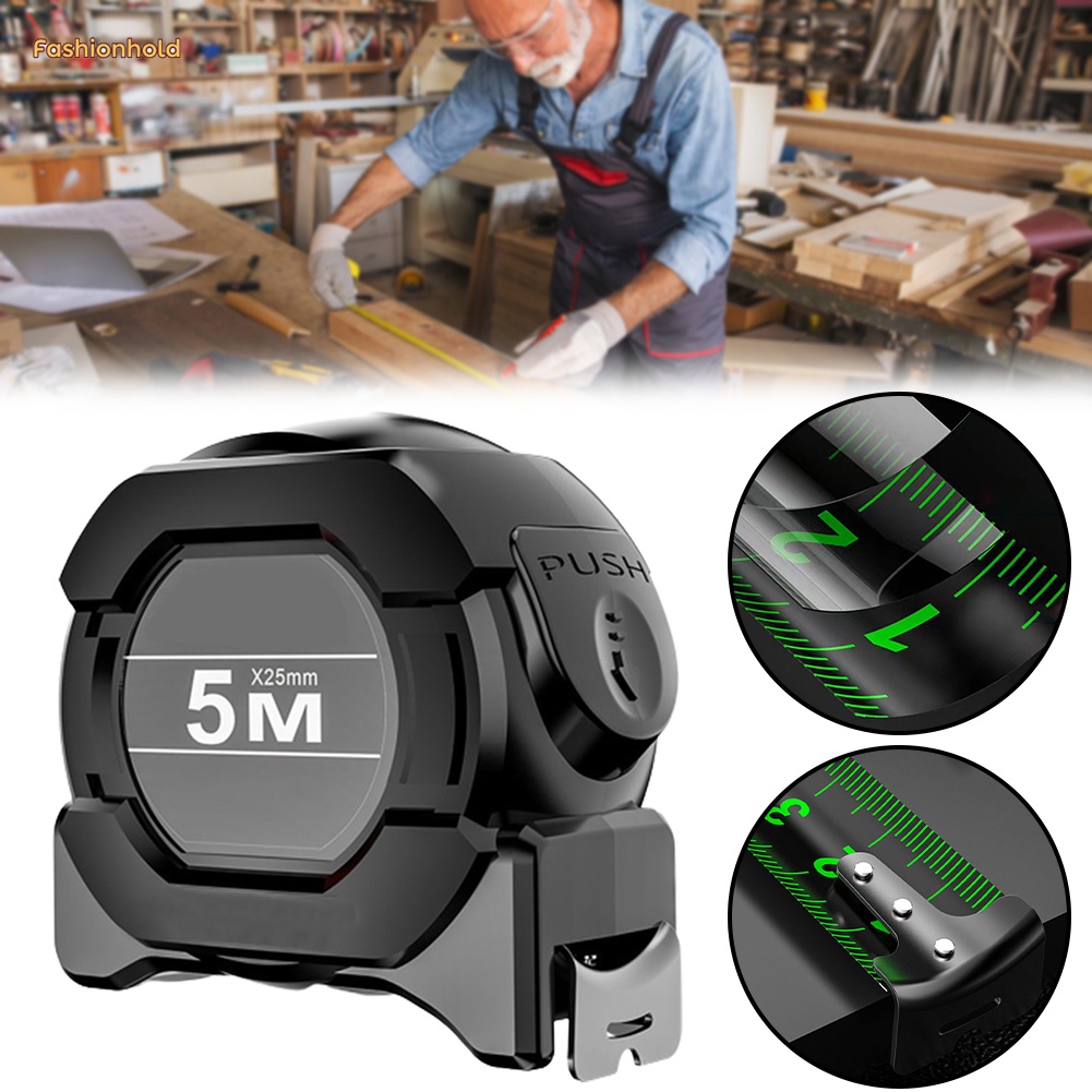 Thước Dây Bằng Thép Huỳnh Quang Bền Bỉ Di Động Đo Gỗ