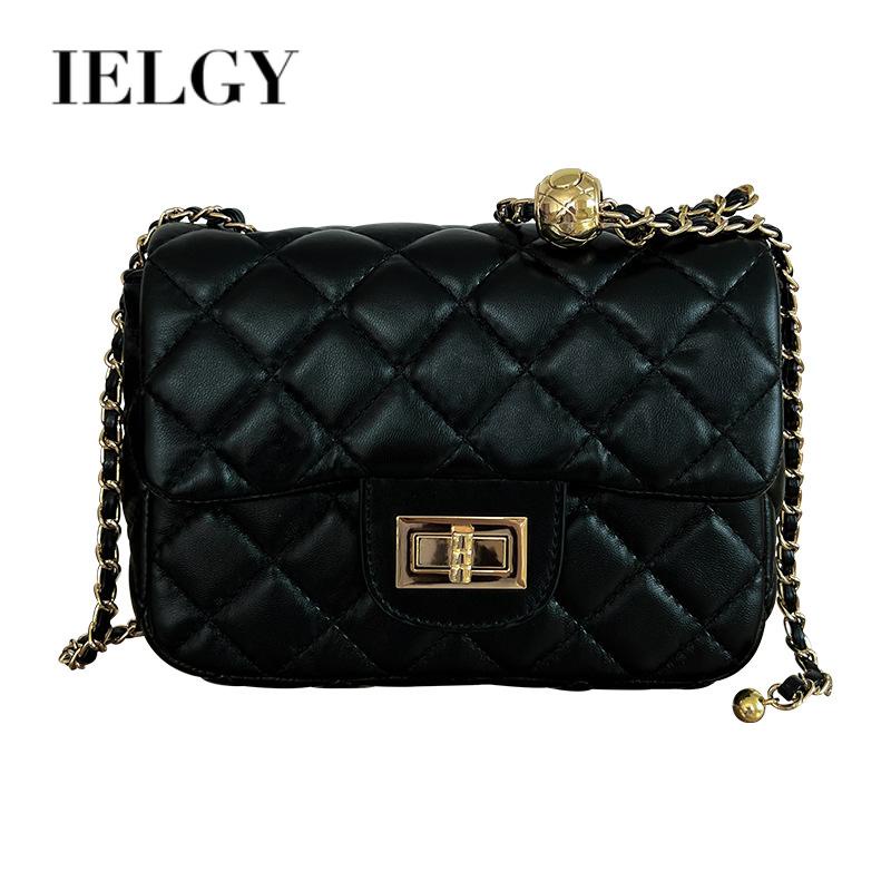 Túi Đeo Chéo Vai Có Dây Xích Trang Trí Bóng Vàng Thời Trang Dành Cho Nữ